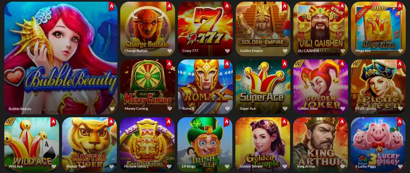 NPwin365 slot games lobby — JILI Games titles including Bubble Beauty, Charge Buffalo, Crazy 777, Golden Empire, Money Coming, Super Ace, Fortune Gems and Lucky Piggy (Nepal online casino)